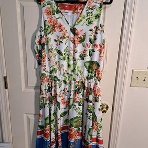 Colorful Floral Print Dress